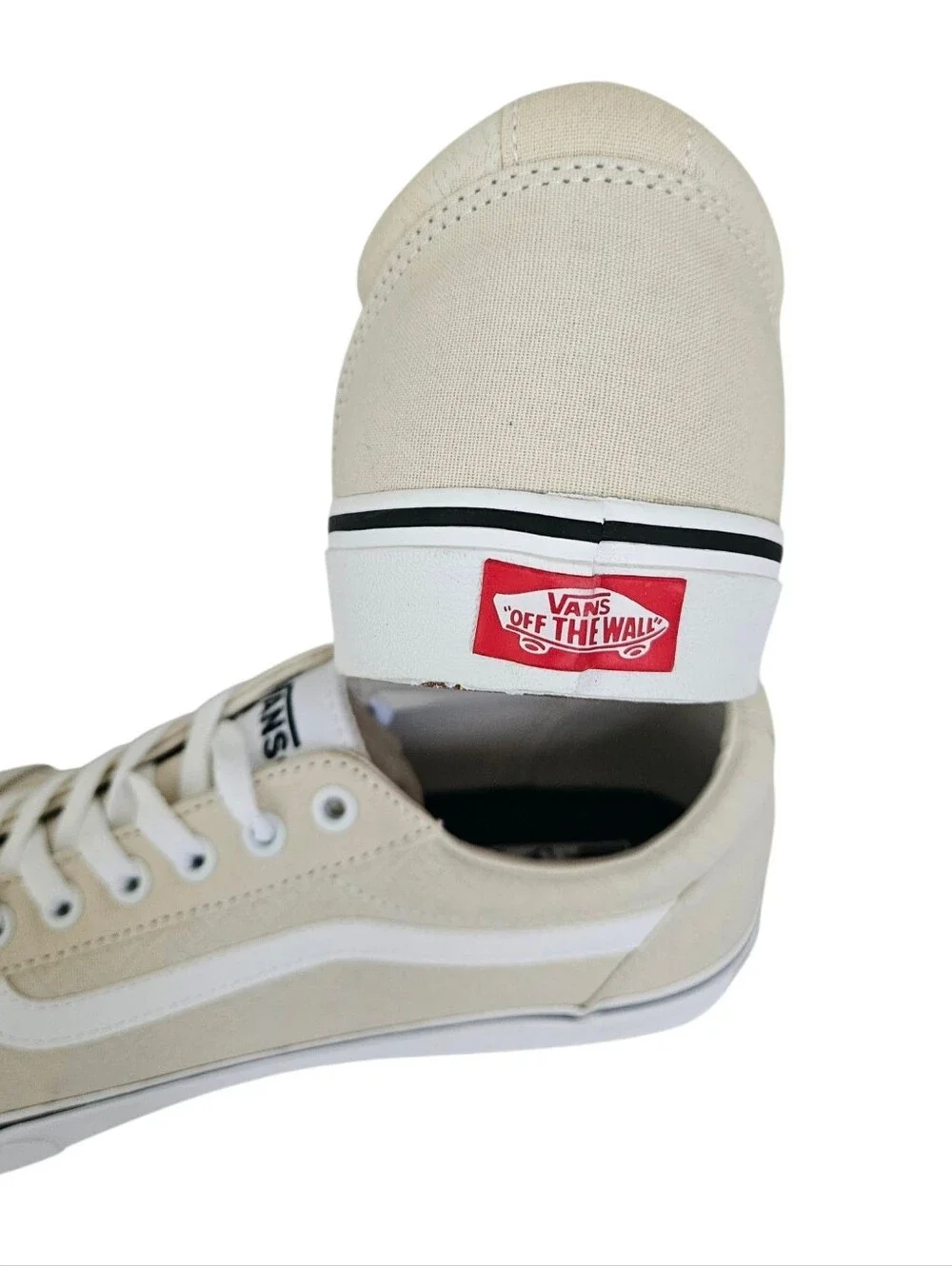 Vans Ward OTW Logo New Men’s Turtledove/White Canvas Sneakers Size Men 12